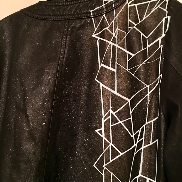 RARE HAND-PAINTED CUSTOM LEATHER MM COUTURE JACKET - Picture 6 of 8